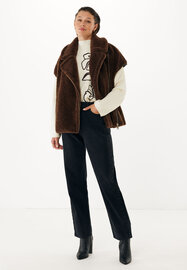 Mexx Teddy waistcoat - Dark Brown