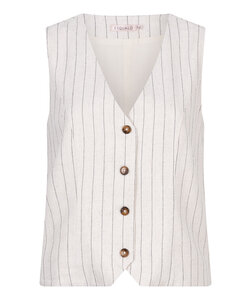 Esqualo Gilet linen stripe