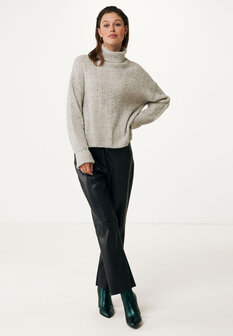 Mexx Cable knit pullover with roll