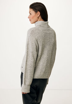 Mexx Cable knit pullover with roll