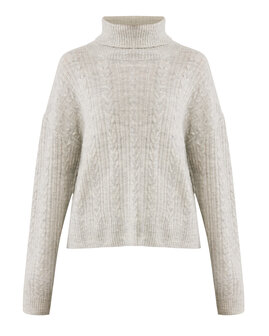 Mexx Cable knit pullover with roll