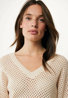 Mexx V-neck open sequins knitted pullover