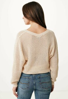 Mexx V-neck open sequins knitted pullover