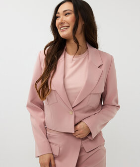 ESQUALO Korte blazer chalk pink