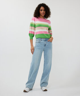 ESQUALO Sweater striped Rose