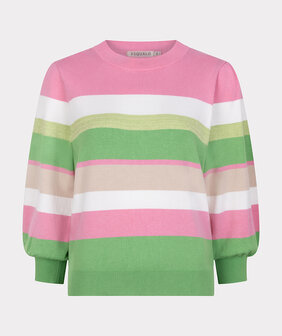 ESQUALO Sweater striped Rose