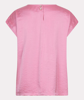 ESQUALO Blouse R-neck satin look Rose