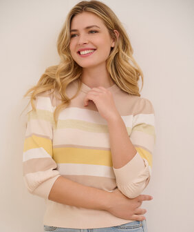 ESQUALO Sweater striped Yellow