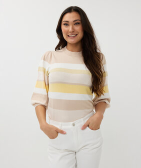 ESQUALO Sweater striped Yellow