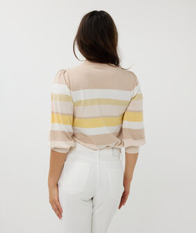 ESQUALO Sweater striped Yellow