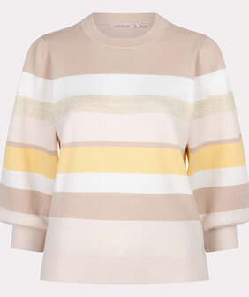 ESQUALO Sweater striped Yellow