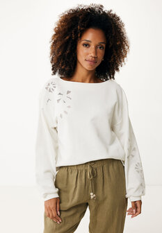 Mexx Boat neck embroidery sweat