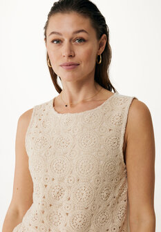 Mexx Crochet sleeveless top/Cream