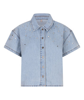 ESQUALO Blouse short embellished
