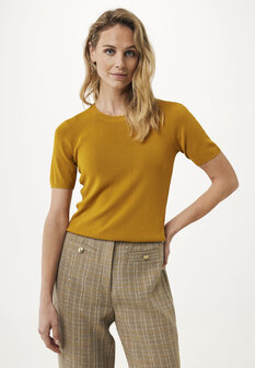 Mexx GERBERA Short sleeve knit - Yellow Brown