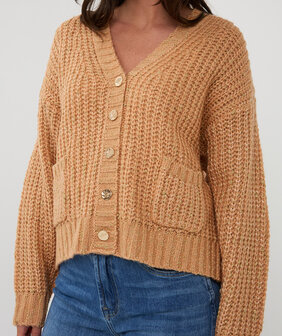 Esqualo Cardigan oversize lurex - Candy