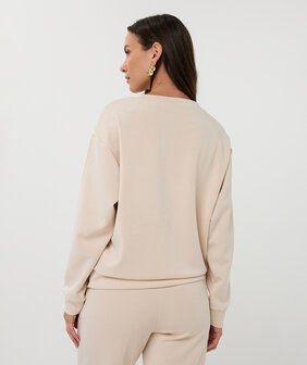 Esqualo Sweater rhinestones modal - natural