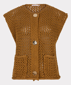 Esqualo Cardigan gilet fancy buttons - Olive