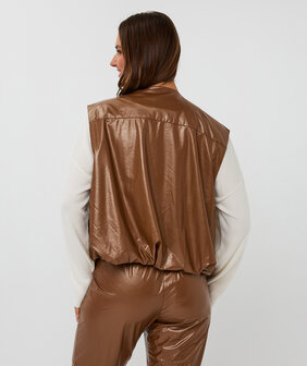ESQUALO Bodywarmer Metallic PU - Bronze Metalli
