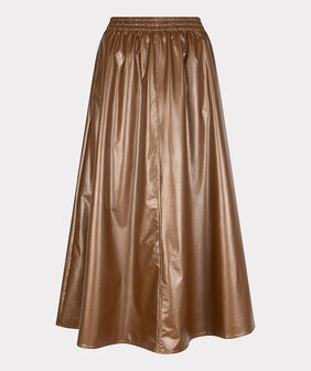 ESQUALO Skirt long Metallic PU - Bronze Metalli