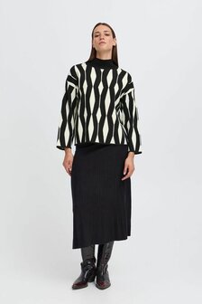 B-Young BYOTARI JACQUARD JUMPER - METEORITE - Black