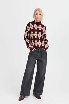 B-Young BYNAFTA ARGYLE JUMPER - PORT ROYALE