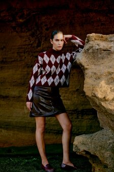 B-Young BYNAFTA ARGYLE JUMPER - PORT ROYALE