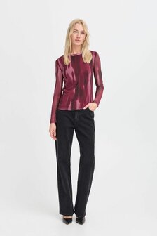 B-Young BYPALOMA MESH LS TOP - PORT ROYALE BLUR - Red 