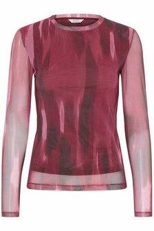 B-Young BYPALOMA MESH LS TOP - PORT ROYALE BLUR - Red 