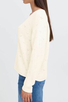 B-Young BYMONNA VNECK JUMPER - Birch Melange