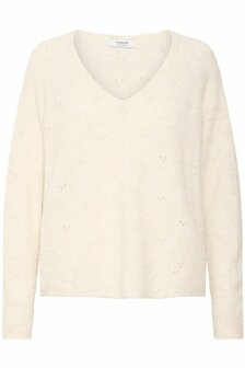 B-Young BYMONNA VNECK JUMPER - Birch Melange