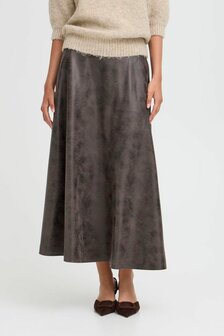 B-Young BYDIMION SKIRT - Brown Vegan Leather Mix
