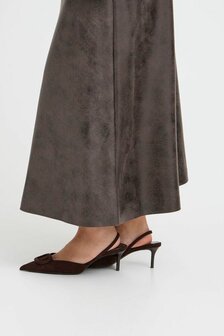 B-Young BYDIMION SKIRT - Brown Vegan Leather Mix