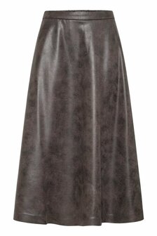 B-Young BYDIMION SKIRT - Brown Vegan Leather Mix