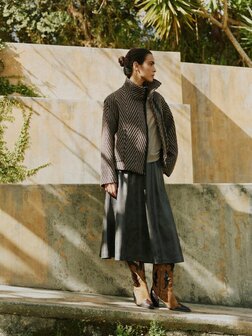 B-Young BYDIMION SKIRT - Brown Vegan Leather Mix