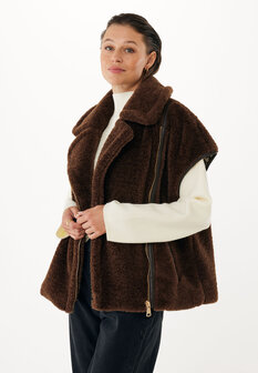 Mexx Teddy waistcoat - Dark Brown