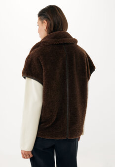 Mexx Teddy waistcoat - Dark Brown