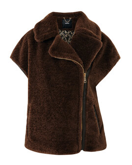 Mexx Teddy waistcoat - Dark Brown