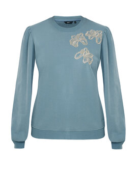Mexx Flower sweater I Smoke Blue