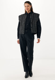 Mexx Sequins tweed waistcoat - Black
