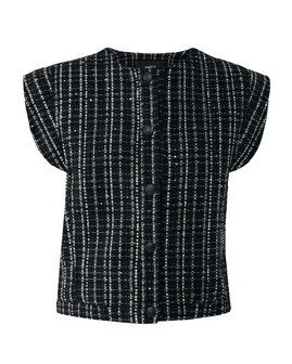 Mexx Sequins tweed waistcoat - Black