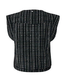 Mexx Sequins tweed waistcoat - Black