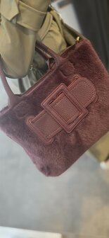 CT Leo Handtas bordeaux imitatiebont 
