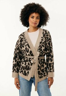Mexx Leopard jacquard kimono I multicolor