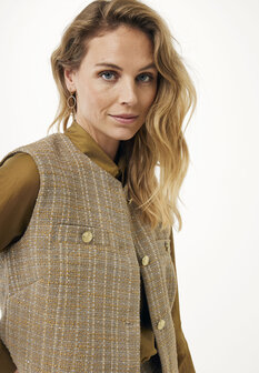 Mexx Gilet Sleeveless Tweed Taupe