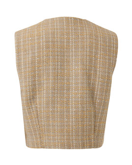 Mexx Gilet Sleeveless Tweed Taupe