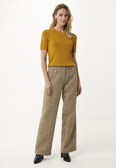 Mexx Broek Tweed Straight Taupe