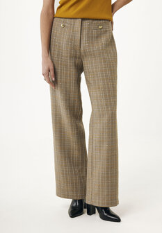 Mexx Broek Tweed Straight Taupe