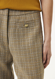 Mexx Broek Tweed Straight Taupe