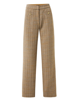 Mexx Broek Tweed Straight Taupe